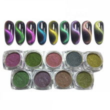 Wholesale Fashion 3D Cat Eye chameleon powder for nail polish with magnetic